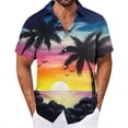thumbnail image 1 of JSKUMAR Men's Hawaiian Printed Short Sleeve Shirts Tropical Graphic Button Down Holiday Shirt Vacation Casual Beach Outfit Multicolor-4,XL, 1 of 7