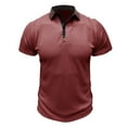 thumbnail image 1 of JSKUMAR Mens Polor Shirts Short Sleeve Quick Dry Golf Tops Active Short Sleeve Lightweight Casual Collared T-Shirt Red,M, 1 of 7