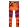 thumbnail image 1 of JSKUMAR Mens Snow Ski Waterproof Pants Soft shell Snowboard Outdoor Hiking Quick Dry Zipper Sweatpants Bottom Leg Trousers (XL, Orange-1), 1 of 2