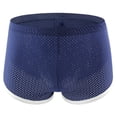 thumbnail image 1 of JSKUMAR Mesh Booty Shorts for Men Lounge Running Athletic Fitness Boxer Briefs Breathable Underwear Ranger Panties (Dark Blue,M), 1 of 8