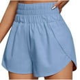 thumbnail image 1 of JSKUMAR Women's High Waisted Side Split Casual Loose Beach Shorts Workout Shorts Solid Yoga Athletic Running Shorts Blue,XL, 1 of 6