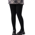 thumbnail image 1 of JSKUMAR Womens Winter Warm Fleece Lined Tights Stylish Semi Opaque Footed Pants Comfy High Waisted Stretchy Leggings (Black,200D 16-20 Temperature), 1 of 3