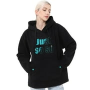 JSLEAP Women's Fleece Hooded Sweater Casual Long Sleeve Top