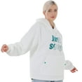 thumbnail image 1 of JSLEAP Women's Fleece Hooded Sweater Casual Long Sleeve Top, 1 of 6