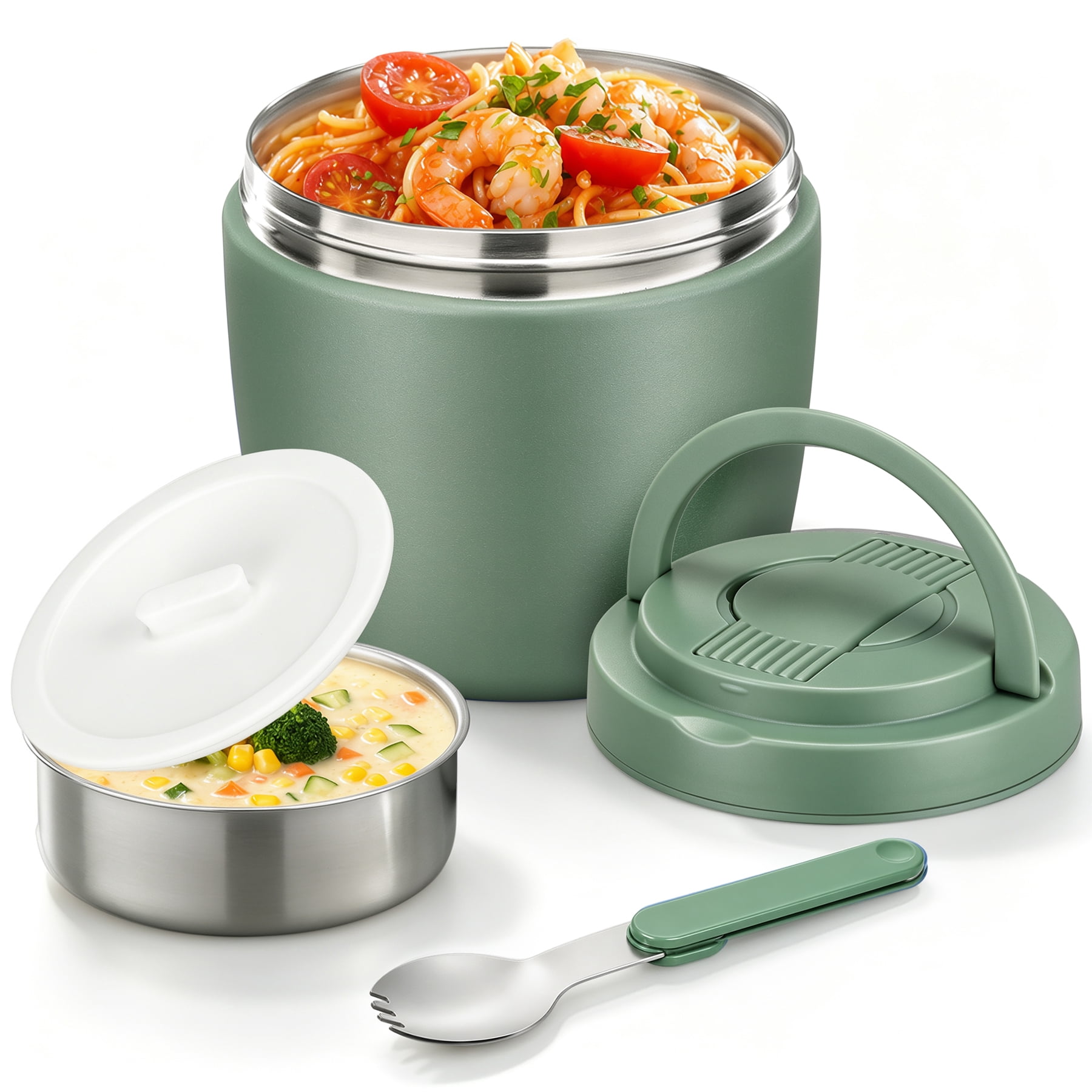 Toast Spoon JSLOVE 32 oz Stainless Steel Insulated Food Jar with Spoon, Vacuum ...