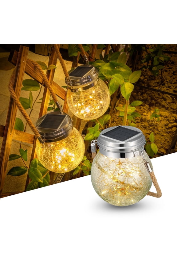 1 Pack Solar Hanging Lanterns, LED Solar Garden Lanterns, Solar Outdoor Christmas Lights for Eaves, Patio, Fence, Pathway