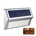 thumbnail image 1 of JSOT 1 Pack Solar Step Lights Outdoor, 30 LED Stainless Steel Solar Stair Lights, Waterproof Outside Stair Light Backyard Decor for Garden Patio Yard Porch Staircase Walkway, Warm Light, 1 of 6