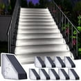 thumbnail image 1 of JSOT 10PCS Solar Stair Lights, Deck Lights, Solar Powered Outdoor Lights, Christmas Light for Backyard, Courtyard, Fence, Wall, White Light, 1 of 7