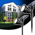 thumbnail image 1 of JSOT 2 Pack Solar Spot Lights Outdoor, 600lm Solar Flood Lights, LED Solar Landscape Spotlights for Garden Walkway Yard Porch, Driveway, Pathway, Lawn, Pool, White Light, 1 of 9