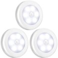 thumbnail image 1 of JSOT 3 Pack Intelligent Motion Sensor Light, Cordless Battery-Powered LED Night Light, Wall Lights for Closet, Stair, Hallway, Bedroom, Kitchen, White, 1 of 6