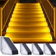thumbnail image 1 of JSOT 4PCS Solar Stair Lights, Deck Lights, Solar Powered Outdoor Lights, Christmas Light for Backyard, Courtyard, Fence, Wall, Warm Light, 1 of 7