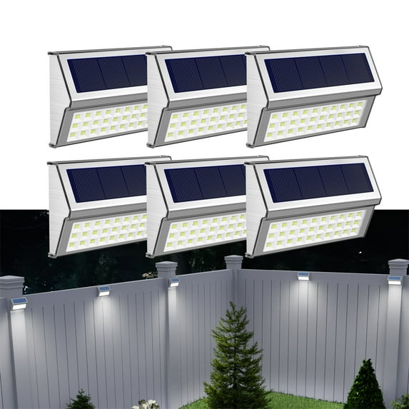 JSOT Waterproof Solar LED Deck Light, Outdoor, Silver