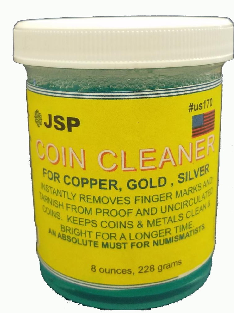 JSP Coin Cleaner with Basket for Silver and Gold Coins, 8 Ounces