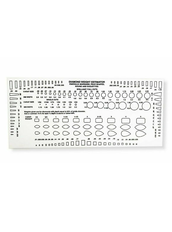JSP Easy to Use Gem Scale, Plastic, 9" x 4-1/2", White