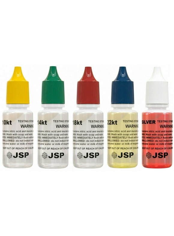JSP Gold Silver Jewelry Testing Acid 10K 14K 18K 22K 24k Test Kit Tester Stone