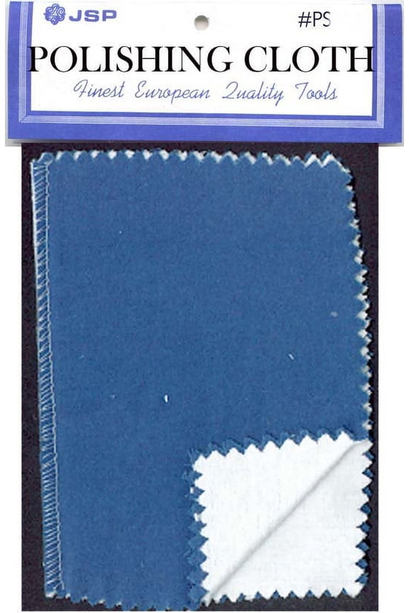 JEWELERS POLISHING CLOTH , 6"x4" Blue/white
