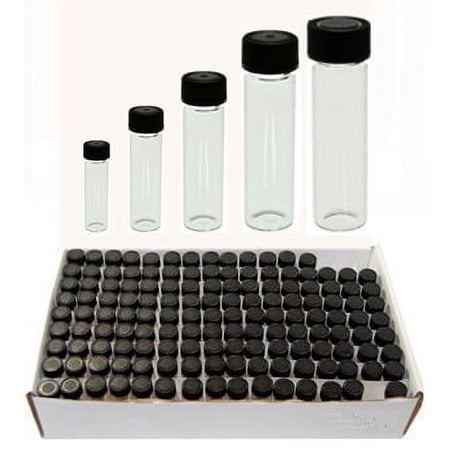 JSP LEAKPROOF GLASS VIAL 1 3/8X9/16" 4MILS 0.14OZ, 144 pieces