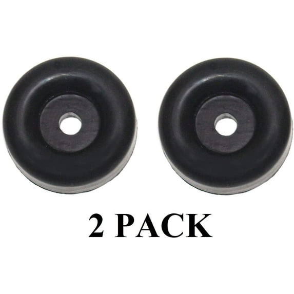 JSP Manufacturing Cargo Trailer Ramp Door Replacement Black Rubber Bumper 2 Pack