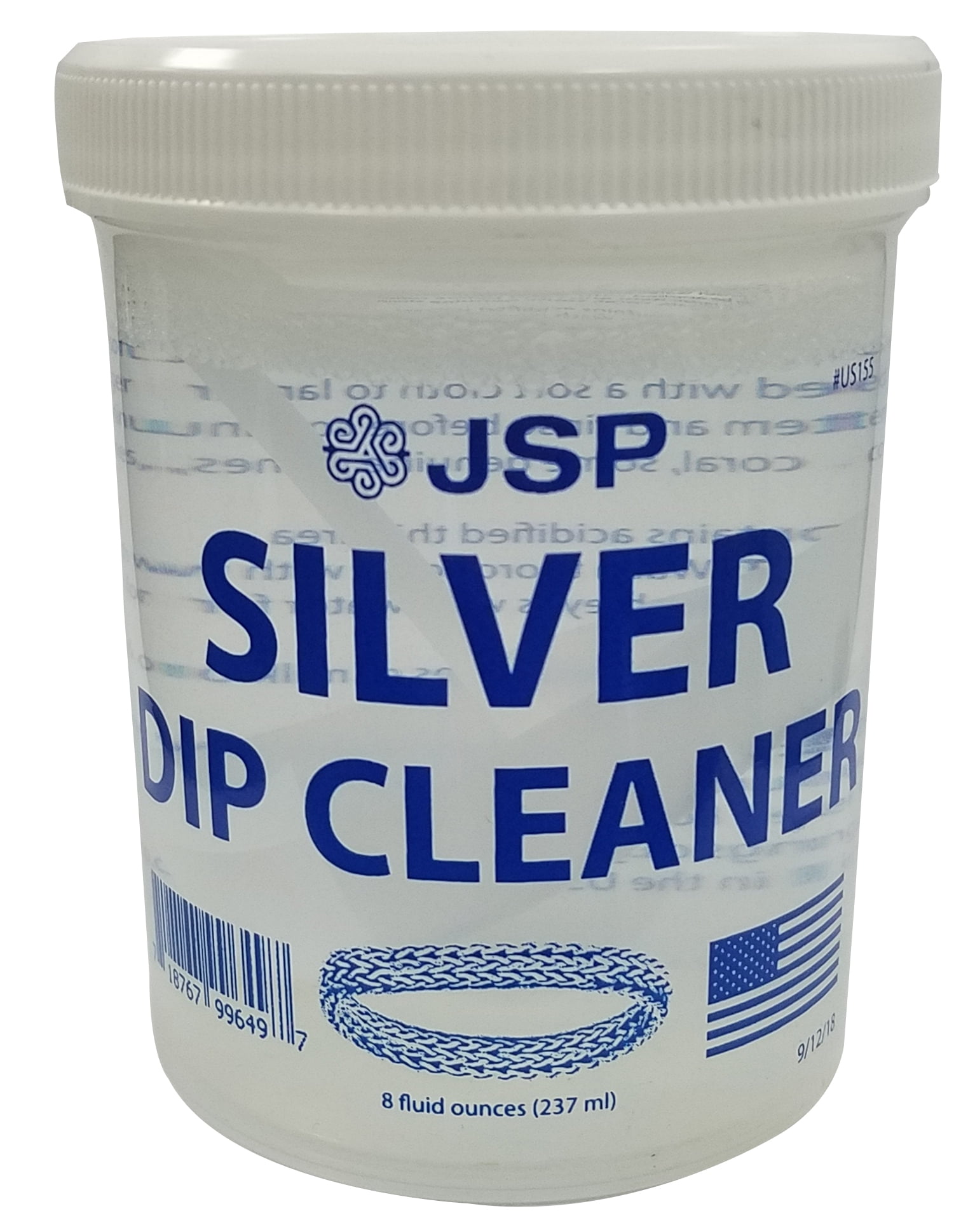 JSP Silver dip cleaner 8 ounces with basket. 24 jars (us155x24)