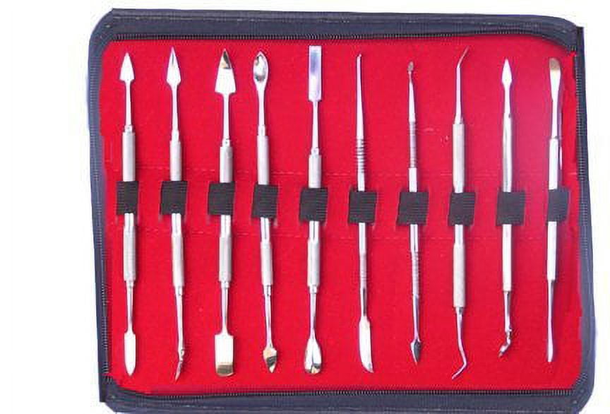 JSP®WAX CARVING TOOLS SET OF 10 IN A ZIPPERED CASE