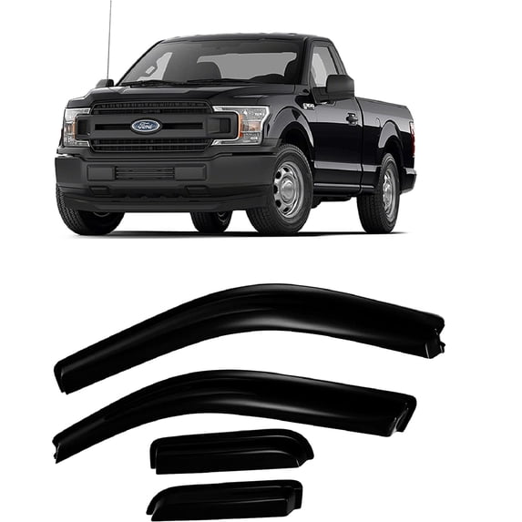 JSP Window Vent Visor For Ford F150 Super Cab 04-14 Rain Guard Deflector