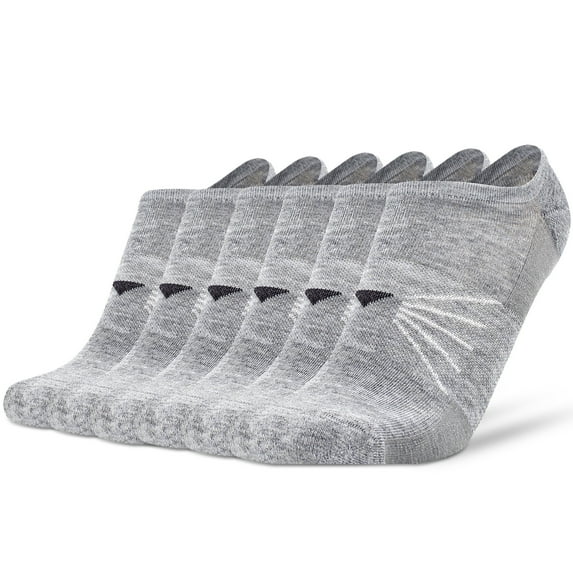 JSPA Merino Wool Invisible Loafer Socks for Women Men 6 Pack,Gray,Medium