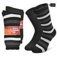 thumbnail image 1 of JSPA Soft Fuzzy Cozy Warming Socks for Cold feet Women,Black+Dark Gray Stripe2,2 Pack,Large, 1 of 6