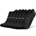 thumbnail image 1 of JSPA Womens Merino Wool Train Fitness Hidden Dry Socks 6 Pack,Black,Medium, 1 of 7