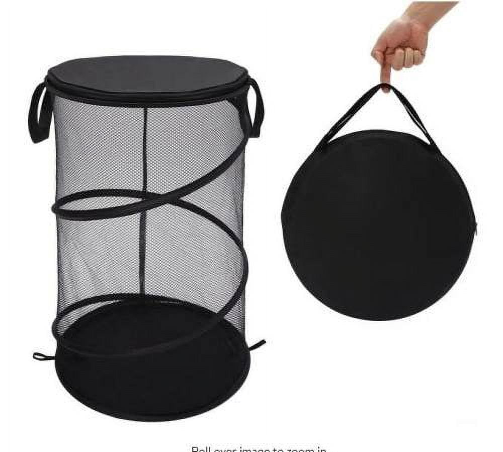 JSSH Mesh Laundry Hamper, Foldable Portable Laundry Basket, Collapsible