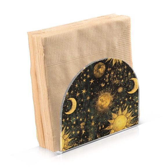 JSTEL Alchemy Moon Star Sun Napkin Holder for Table Cocktail Farmhouse, Paper Napkins Dispenser for Home Kitchen Coffee Shop Dining Room Decor