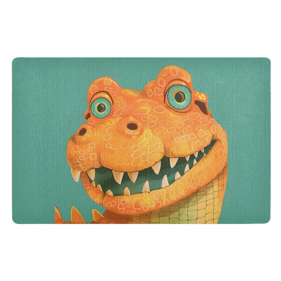 JSTEL Alligator Head Front Door Mat Outside Entrance 32x20 Inch Doormat for Outdoor Indoor Washable Non Slip Floor Mats