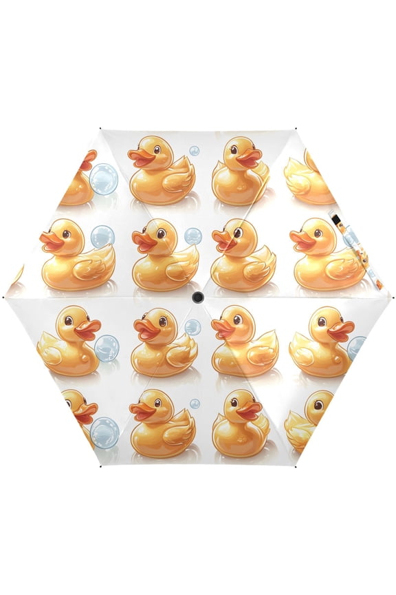 Animal Duck Folding Umbrella for Rain Sun Travel Mini Lightweight Compact Umbrellas