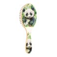 thumbnail image 1 of JSTEL Baby Panda Palm Leaf Hair Brush for Women Men Natural Wood Detangler Brushes for All Hair Types Hairbrush for Wet & Dry, 1 of 7
