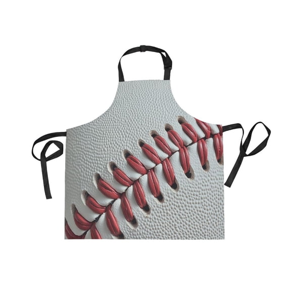 JSTEL Baseball Close Up Apron with 2 Pockets for Women Men Adjustable Garden Bib