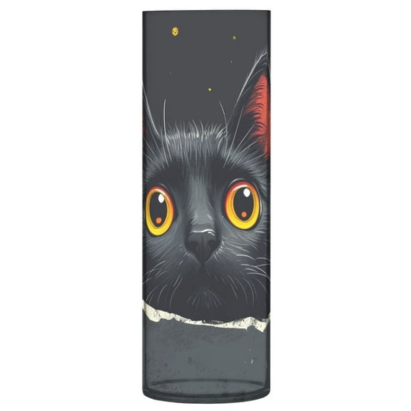 JSTEL Black Cat Flower Vase Decorative Floreros for Home Decor Bedroom Living Room Office Table Shelf Bathroom