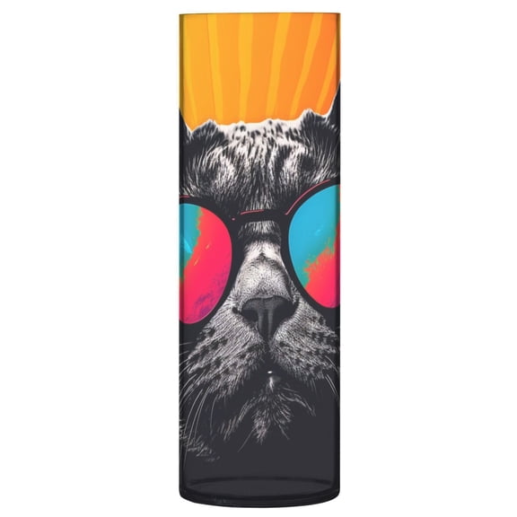 JSTEL Black Cat Flower Vase Decorative Floreros for Home Decor Bedroom Living Room Office Table Shelf Bathroom