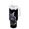 thumbnail image 1 of JSTEL Black Galaxy 30 oz Tumbler Stainless Steel Water Bottle Vacuum Insulated Cup with Straw Lid & Handle For Travel Car Cup Holder, 1 of 8