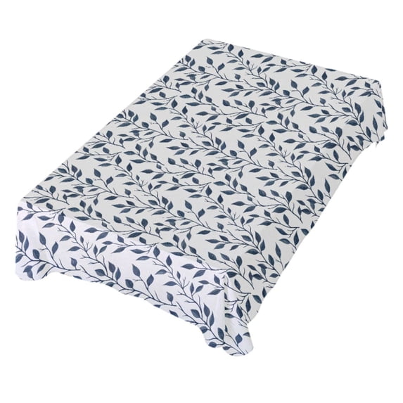 JSTEL Blue Branch Leaves Table Cloth Rectangle 60 x 120 Inch Tablecloth Anti Wrinkle Table Cover for Dining Kitchen Parties