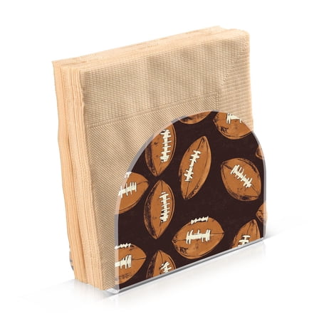 JSTEL Brown Football Napkin Holder for Table Cocktail Farmhouse, Paper Napkins Dispenser for Home Kitchen Coffee Shop Dining Room Decor