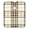 thumbnail image 1 of JSTEL Brown Grid Tartan Checkered Waterproof Barber Cape for Men Women Beard Shaving Bib Apron Professional Hair Cutting Cloth, 65 x 55 inch, 1 of 6