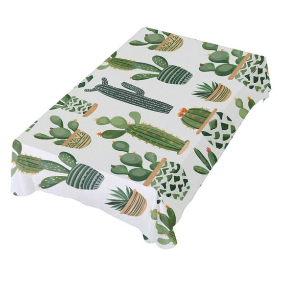 JSTEL Cactus Cacti Boho Table Cloth Rectangle 60 x 108 Inch Tablecloth Anti Wrinkle Table Cover for Dining Kitchen Parties