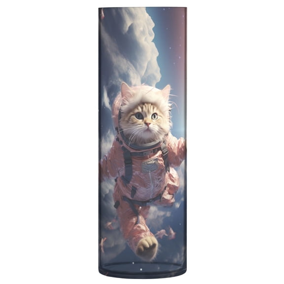 JSTEL Cat Astronaut Funny Flower Vase Decorative Floreros for Home Decor Bedroom Living Room Office Table Shelf Bathroom