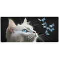 thumbnail image 1 of JSTEL Cat Butterfly Large Gaming Mouse Pad Big Mousepad Mice Keyboard Mat with Non-Slip Rubber Base for Computer Laptop Home & Office, 31.5 X 15.7 inch, 1 of 6