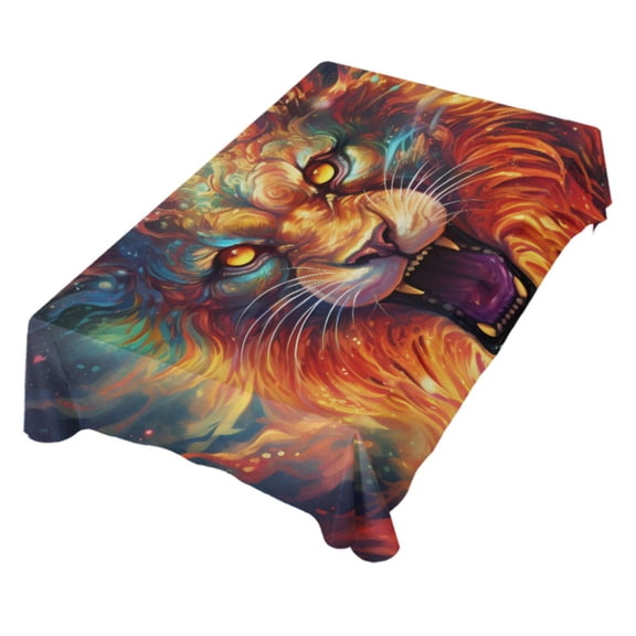 JSTEL Cheetah Leopard Art Table Cloth Rectangle 60 x 90 Inch Tablecloth Anti Wrinkle Table Cover for Dining Kitchen Parties