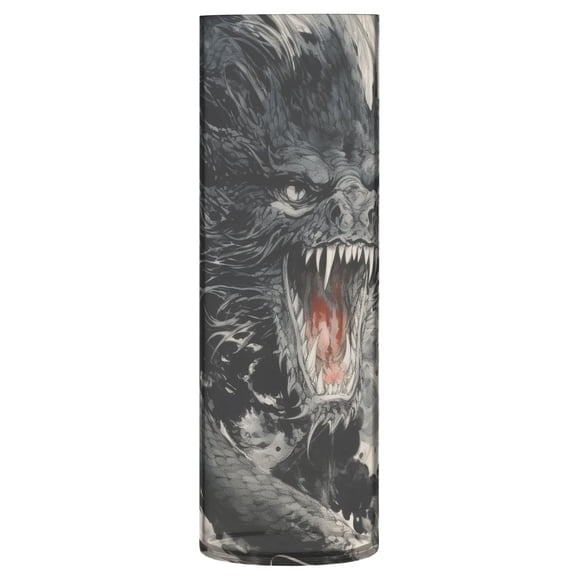 JSTEL Chinese Dragon Painting Flower Vase Decorative Floreros for Home Decor Bedroom Living Room Office Table Shelf Bathroom