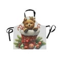 thumbnail image 1 of JSTEL Christmas Bear Apron with 2 Pockets for Women Men Adjustable Garden Bib, 1 of 5
