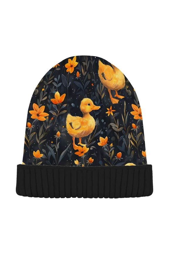 Cole Duck Beanie for Women Men Winter Hat Reversible Skull Knit Cap