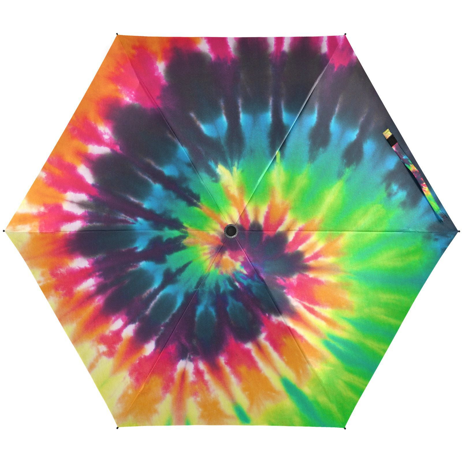 Tie Dye Pattern Print Foldable Umbrella