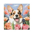 thumbnail image 1 of JSTEL Corgi Dod Flower Cloth Napkins Set of 4, 20x20 Inch Washable and Reusable Napkin for Decoupage Dinner Party Everyday Use, 1 of 6