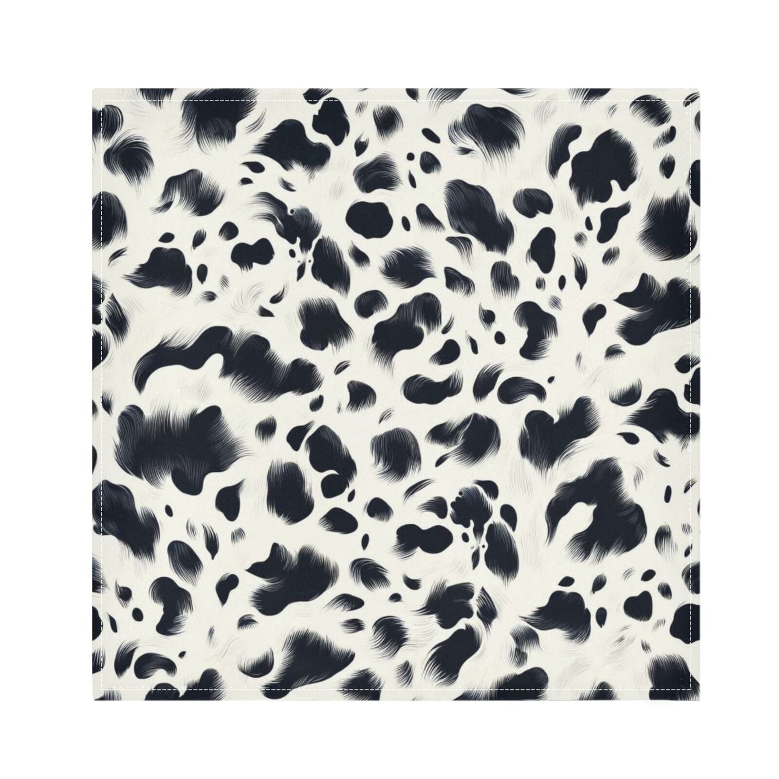 JSTEL Cow Prints Cloth Napkins Set of 6, 20x20 Inch Washable and Reusable Napkin for Decoupage Dinner Party Everyday Use